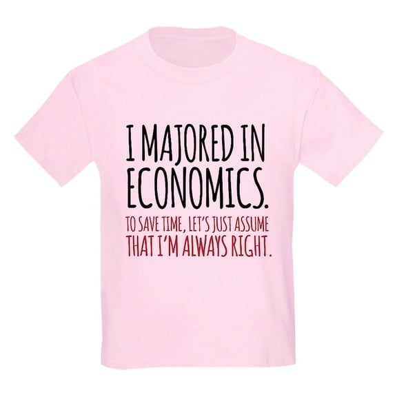 CafePress - Majored In Economics T Shirt - Light T-Shirt Kids XS-XL