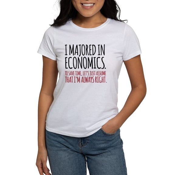 CafePress - Majored In Economics T Shirt - Women's Classic T-Shirt