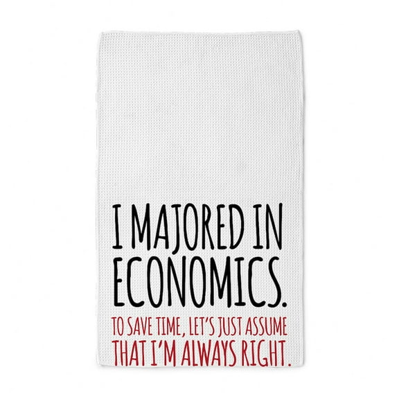 CafePress - Majored In Economics - Tea Towel
