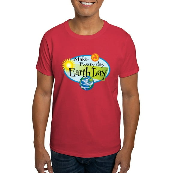 CafePress - Make Everyday Earth Day Dark T Shirt - Men's Classic Graphic Cotton T-Shirt