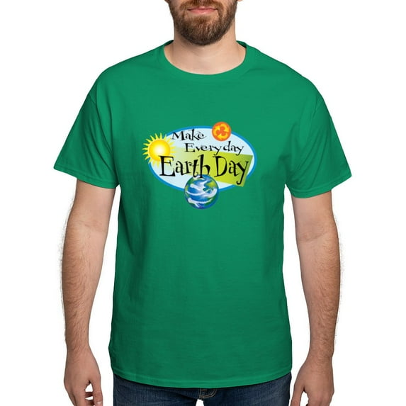 CafePress - Make Everyday Earth Day Dark T Shirt - Men's Classic Graphic Cotton T-Shirt