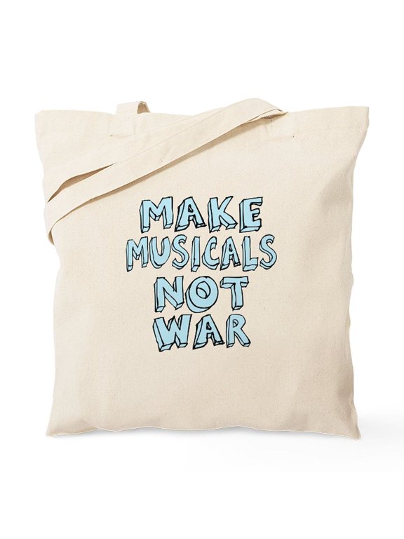 - Make Musicals Not War Tote Bag - Unisex Canvas Tote Bag, Beige, 1-Piece