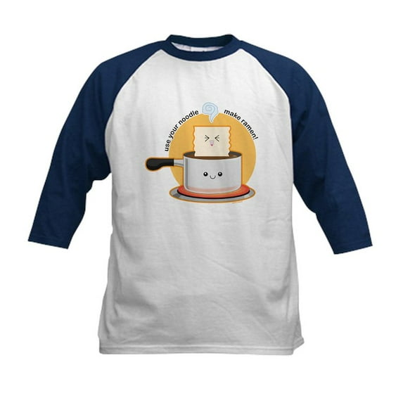 CafePress - Make Ramen Baseball Jersey - Kids Cotton Baseball Jersey, 3/4 Sleeve Shirt