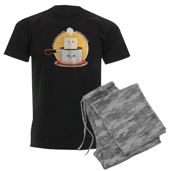 CafePress - Make Ramen Men's Dark Pajamas - Men's Dark Loose Fit Cotton Pajama Set