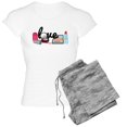 thumbnail image 1 of CafePress - Makeup Love Women's Light Pajamas - Women's Short Sleeve Print T-Shirt and Pants Light Cotton Pajama Set, 1 of 7
