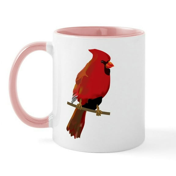 CafePress - Male Cardinal Mug - 11 oz Ceramic Mug - Novelty Coffee Tea Cup