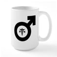thumbnail image 1 of CafePress - Male Nurse Symbol - 15 oz Ceramic Large White Novelty Mug, 1 of 6