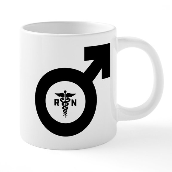 CafePress - Male Nurse Symbol - 20 Oz White Ceramic Mega Mug