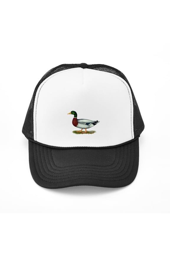 - Mallard Duck Drake - Adjustable Unisex Printed Trucker Hat with Mesh Back