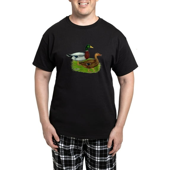CafePress - Mallard Ducks Men's Dark Pajamas - Men's Dark Loose Fit Cotton Pajama Set