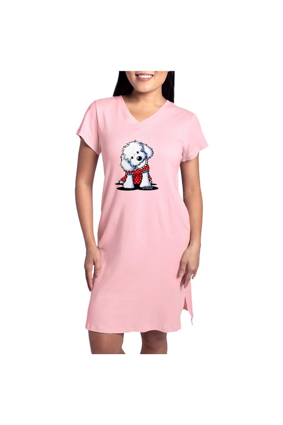 - Maltese Cutie In Dots - Women's Nightshirt
