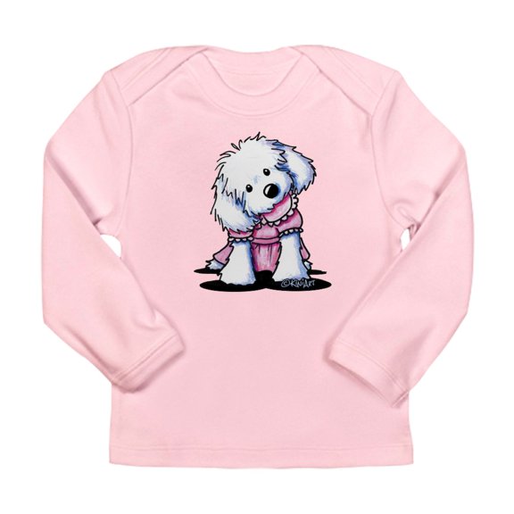 CafePress - Maltese Girl In Pink Long Sleeve Infant T Shirt - Long Sleeve Infant T-Shirt