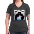 thumbnail image 1 of CafePress - Mama Bear Trans T Shirt - Women's V-Neck Dark T-Shirt, 1 of 1