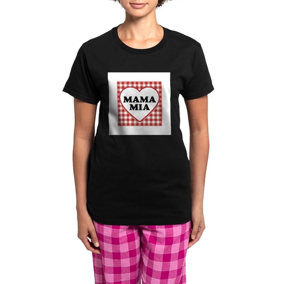 CafePress - Mama Mia Women's Dark Pajamas - Women's Short Sleeve Print T-Shirt and Pants Dark Cotton Pajama Set