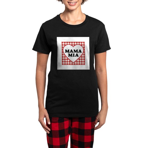 CafePress - Mama Mia Women's Dark Pajamas - Women's Short Sleeve Print T-Shirt and Pants Dark Cotton Pajama Set