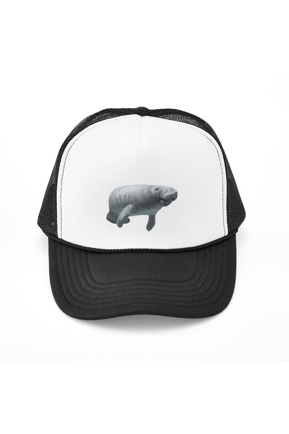 - Manatee - Adjustable Unisex Printed Trucker Hat with Mesh Back