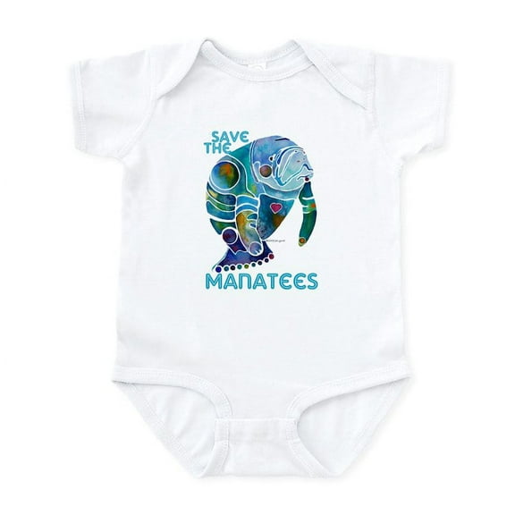 CafePress - Manatees Infant Bodysuit - Baby Light Bodysuit, Size Newborn - 24 Months