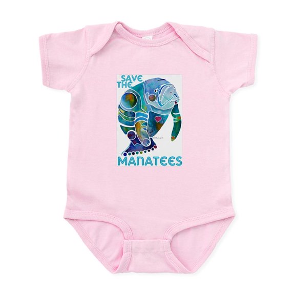 CafePress - Manatees Infant Bodysuit - Baby Light Bodysuit, Size Newborn - 24 Months