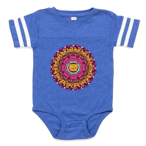 CafePress - Mandala Cats - Cute Infant Baby Football Bodysuit