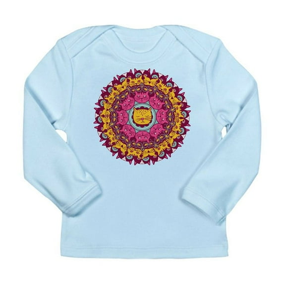 CafePress - Mandala Cats Long Sleeve T Shirt - Long Sleeve Infant T-Shirt
