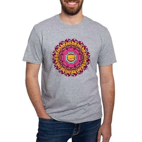 CafePress - Mandala Cats T Shirt - Fitted T-Shirt, Vintage Fit Soft Cotton Tee