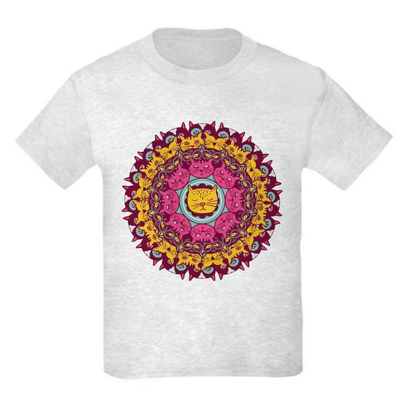 CafePress - Mandala Cats T Shirt - Light T-Shirt Kids XS-XL