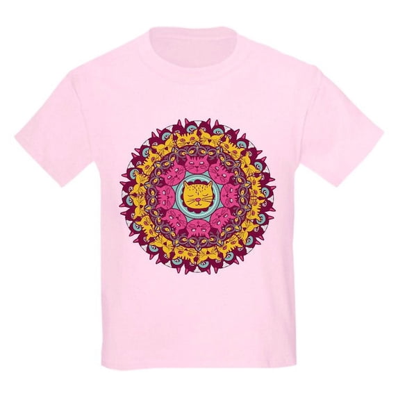 CafePress - Mandala Cats T Shirt - Light T-Shirt Kids XS-XL