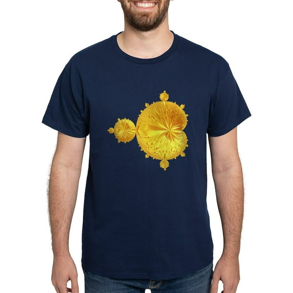 CafePress - Mandelbrot Sun Fractal Black T Shirt - Men's Classic Graphic Cotton T-Shirt