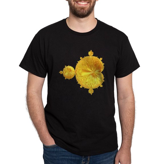 CafePress - Mandelbrot Sun Fractal Black T Shirt - Men's Classic Graphic Cotton T-Shirt