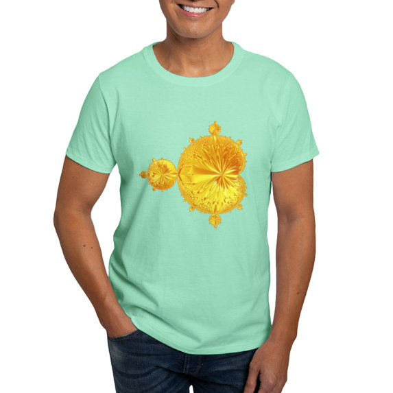 CafePress - Mandelbrot Sun Fractal Black T Shirt - Men's Classic Graphic Cotton T-Shirt