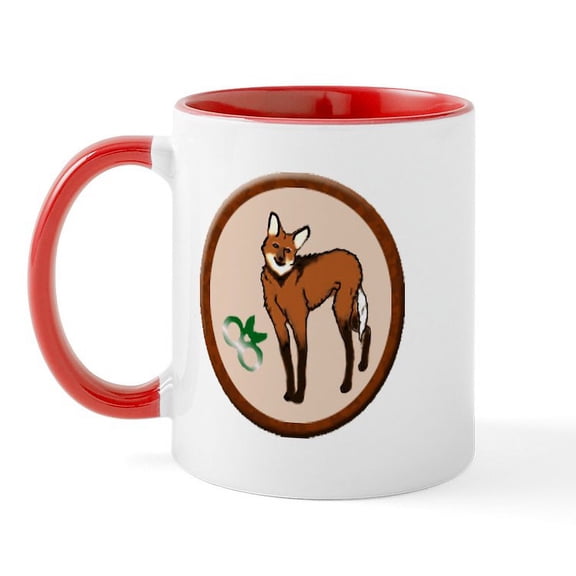 CafePress - Maned Wolf Mug - 11 oz Ceramic Mug - Novelty Coffee Tea Cup