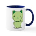 thumbnail image 1 of CafePress - Maneki Neko Green Lucky Cat Mug - 11 oz Ceramic Mug - Novelty Coffee Tea Cup, 1 of 4