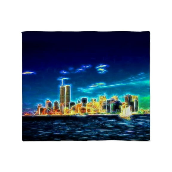 CafePress - Manhattan Skyline, New York, USA Throw Blanket - Soft Fleece Throw Blanket, 50"x60" for All Ages