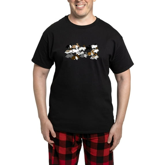 CafePress - Many Bunnies Men's Dark Pajamas - Men's Dark Loose Fit Cotton Pajama Set