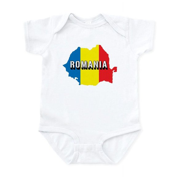 CafePress - Map Of Romania Infant Bodysuit - Baby Light Bodysuit, Size Newborn - 24 Months