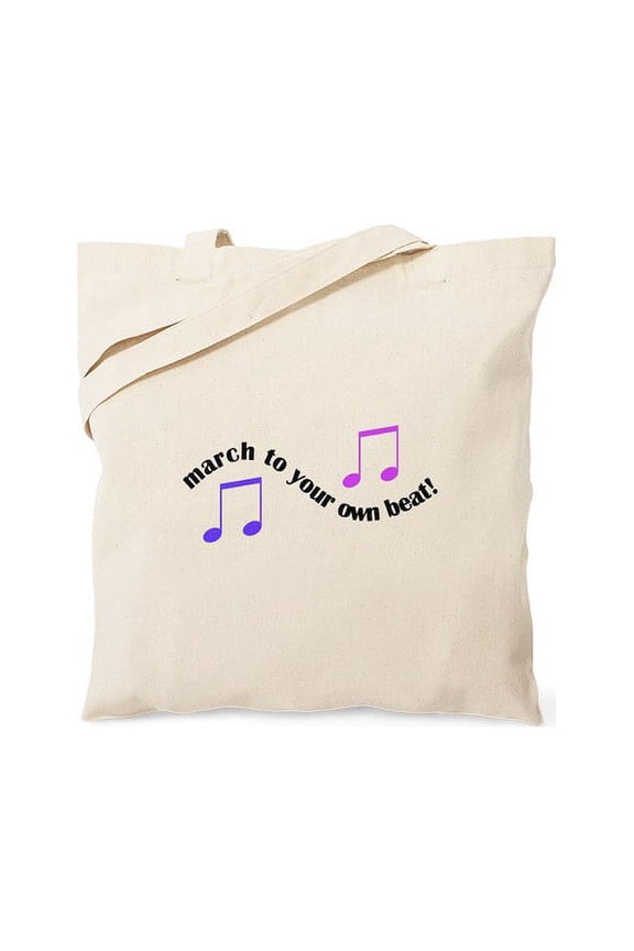 - March To Your Own Beat Tote Bag - Unisex Canvas Tote Bag, Beige, 1-Piece