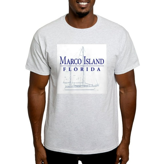 CafePress - Marco Island Sailboat Light T Shirt - Men's Classic Graphic T-Shirt