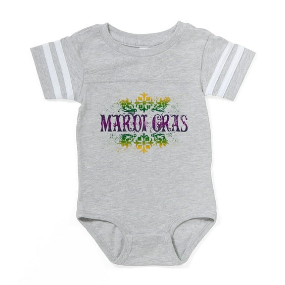 CafePress - Mardi Gras - Cute Infant Baby Football Bodysuit