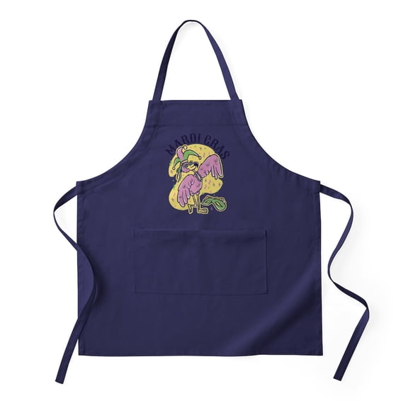 CafePress - Mardi Gras Flamingo - Kitchen Apron with Pockets, Grilling Apron, Baking Apron