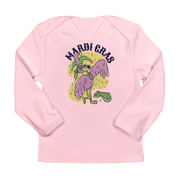CafePress - Mardi Gras Flamingo Long Sleeve T Shirt - Long Sleeve Infant T-Shirt