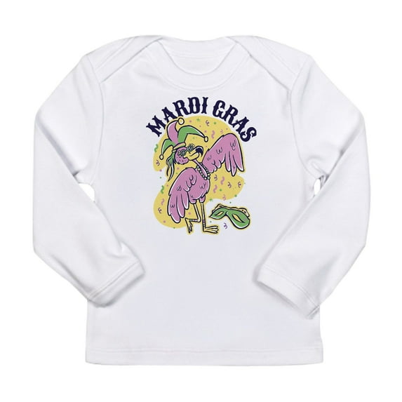 CafePress - Mardi Gras Flamingo Long Sleeve T Shirt - Long Sleeve Infant T-Shirt