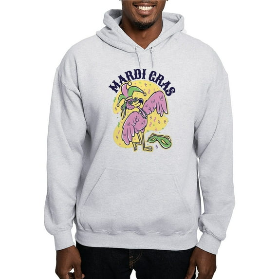 CafePress - Mardi Gras Flamingo Sweatshirt - Pullover Hoodie, Hooded Sweatshirt