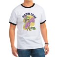 thumbnail image 1 of CafePress - Mardi Gras Flamingo T Shirt - 100% Cotton Ringed T-Shirt, 1 of 4