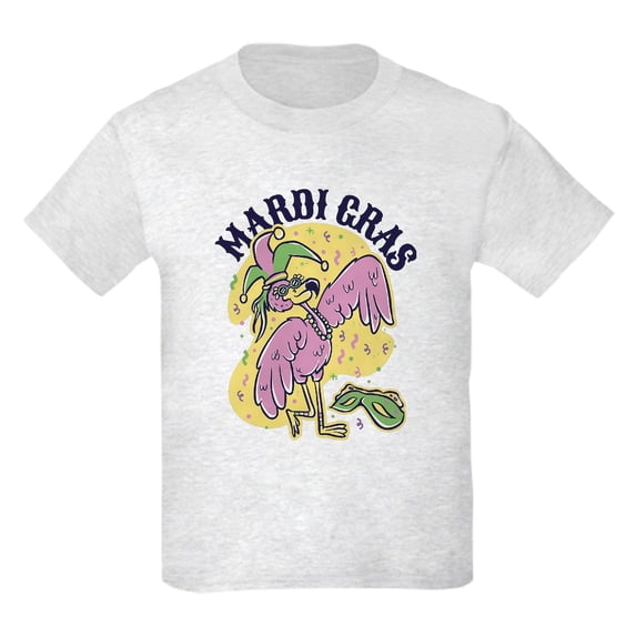 CafePress - Mardi Gras Flamingo T Shirt - Light T-Shirt Kids XS-XL