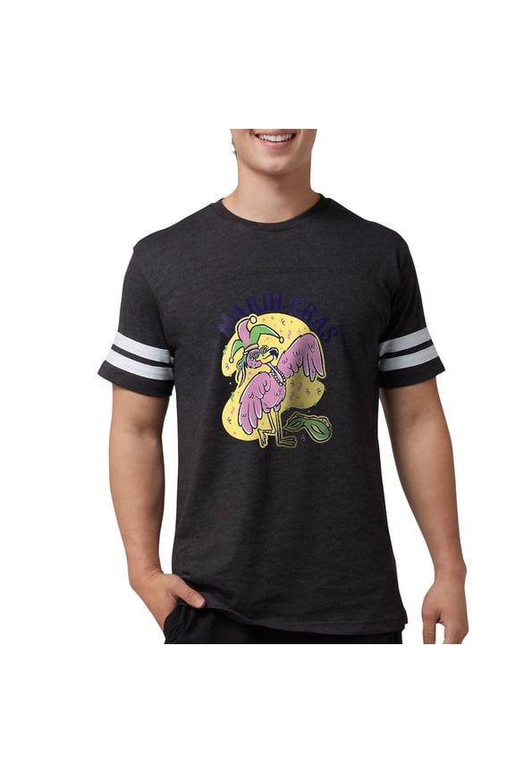 - Mardi Gras Flamingo T Shirt - Mens Football Shirt