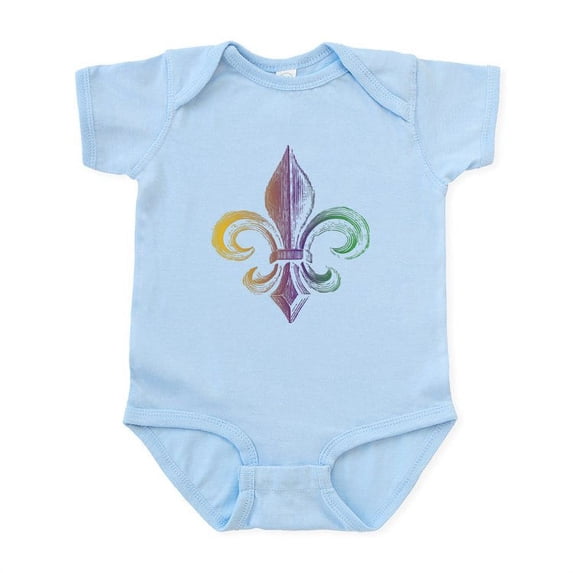 CafePress - Mardi Gras Fleur De Lis Infant Bodysuit - Baby Light Bodysuit, Size Newborn - 24 Months