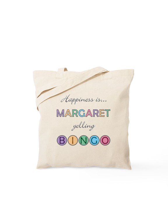 - Margaret BINGO Tote Bag - Unisex Canvas Tote Bag, Beige, 1-Piece