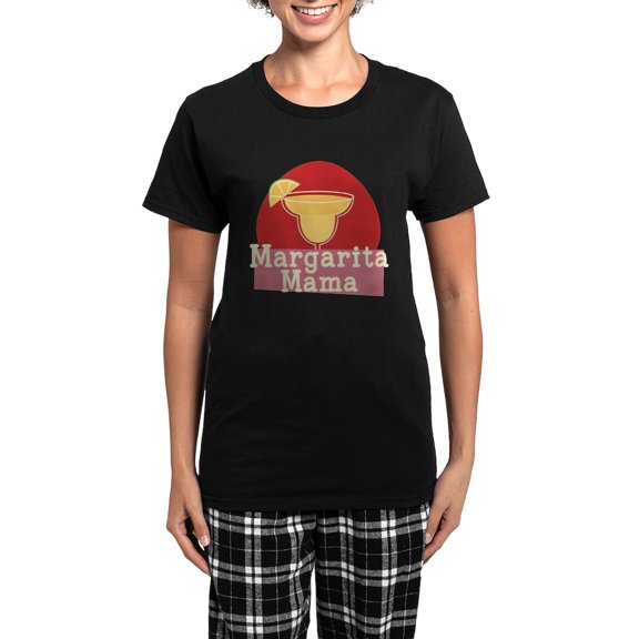 CafePress - Margarita Mama Women's Dark Pajamas - Women's Short Sleeve Print T-Shirt and Pants Dark Cotton Pajama Set
