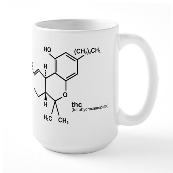 CafePress - Marijuana(Thc)2 Mugs - 15 oz Ceramic Large White Novelty Mug