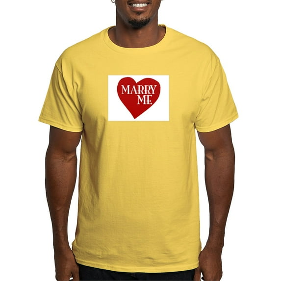CafePress - Marry Me Valentine's Day Light T Shirt - Men's Classic Graphic T-Shirt